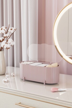 MNZ-Aura مستحضرات التجميل والمكياج منظمة قطن صندوق 24 سم Aura وردة الذهب - Pufwin Home