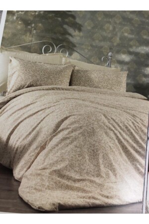 MNZ-Autumn Cappuccino Ranforce غطاء غطاء المجموعة المزدوجة (بدون ورق) 435 - EVİMCE