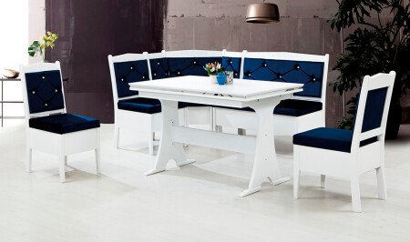 مجموعة زاوية مطبخ MNZ-Avangarde - أبيض - Cadde Yıldız