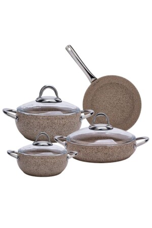 (MNZ-Avanos Terra Bio Granite) 7 قطع أدوات الطهي مجموعة 153 03. 07. 8952 - Karaca