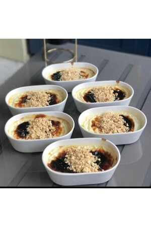 MNZ-Avm خاصة كوتاهيا سلسلة 6 قطع تيريلا وجبة خفيفة ووجبة الإفطار طاولات عرض 6 قطع الحجم 15x8 سم تيرلا - Genel Markalar