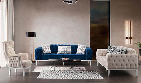 مجموعة غرفة المعيشة من كريم MNZ-Avşa - Cadde Yıldız