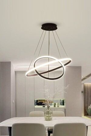 MNZ-Axes غرفة نوم تصميم حديث - غرفة المعيشة - مطبخ ألوان سوداء بيضاء LED 2 قطعة شمعة AXL02 - Fer Avize