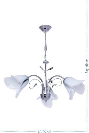 MNZ-Ayça 3-piece Chrome pendant lamp شمعة - Trendylight