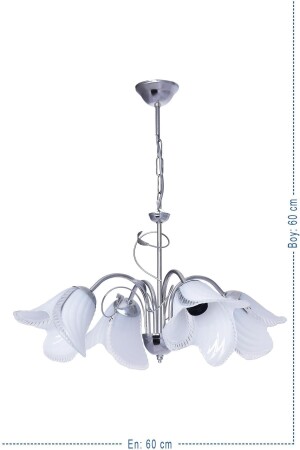 MNZ-Ayça 4-piece Chrome Pendant Lamp شمعة G-566-4K - Trendylight