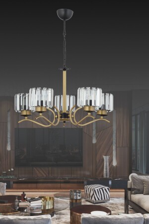 MNZ-Ayla 5 قطع قديمة عصرية مصباح معلق الكريستال قمرة AYLA 5 قطع - ESSLİGHT