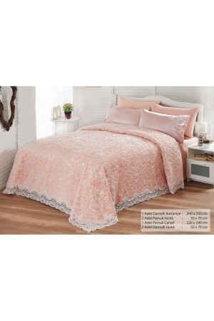 غطاء عروسية من طراز MNZ-Aymira Dowry Set في صندوق دولي فرنسي من طراز Laced Box THR010 - Titiz