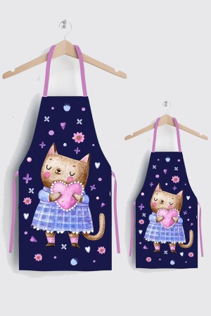 MNZ-Ays المنزل القلب القطة الأم الطفل 2 قطعة مطبخ فرشة مجموعة - Ayshome