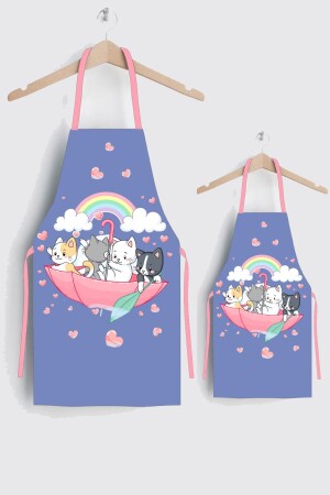 MNZ-Ays المنزل ليلك قطة أم طفل 2 قطع مطبخ فرشة مجموعة - Ayshome