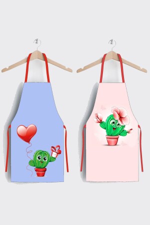 MNZ-Ays حبوب منزلية مسحوق كاكتوس زرقاء نمط 2 قطع مطبخ فرشة مجموعة AYSO0426 - AYSHOME