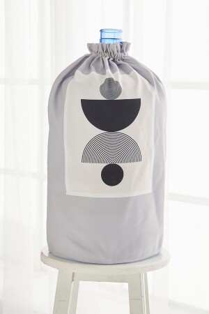 MNZ-Ays Home Gray Black Abstract نمط قماش زجاجة AYSD0016 - AYSHOME