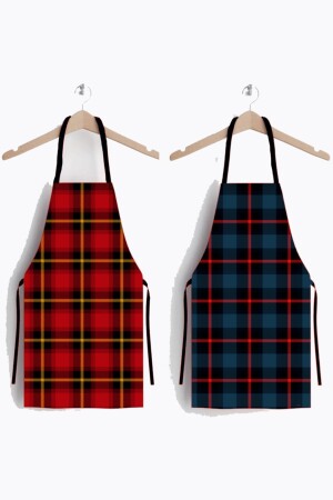 MNZ-Ays المنزلي Plaid Chef مجموعة من 2 المسامير المطبخ AYSO0241 - AYSHOME