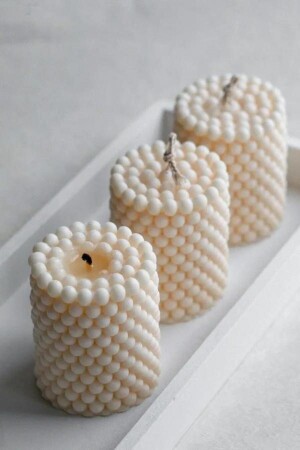 شمعة MNZ-Ayz حجم كبير 3 قطع 540 جرام أسطوانة حلقة ريحية - İnformed