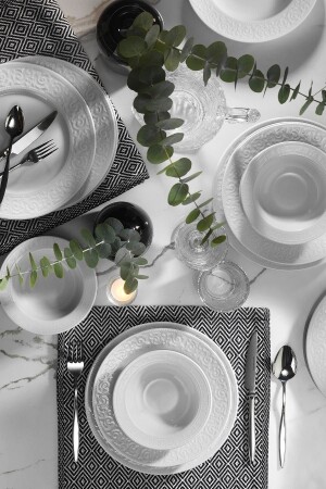 MNZ-Azalea 18 قطعة عشاء مجموعة 6 أشخاص ACL18Y400 - Kütahya Porselen