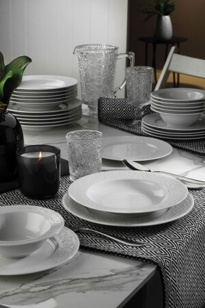 MNZ-Azalea 24 قطعة عشاء مجموعة 6 أشخاص ACL24Y200 - Kütahya Porselen