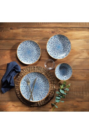 (MNZ-Azul) 24 قطعة عشاء مجموعة 1S0028-01001-LAC01 - Schafer