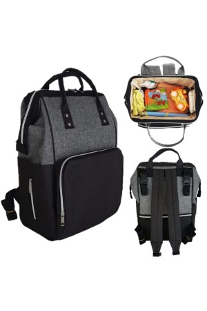 حقيبة حمية للأطفال (MNZ-Baby Care Bag) حقيبة حمية حمية للأطفال (Grey Black) (المنتج المنزلي) BBÇAI20 - USF