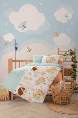 MNZ-Baby Duvet Cover Set لون النعناع nd_8680108056240 - Cotton Box
