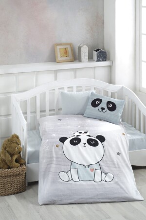 MNZ-Baby Gray Cotton Digital Printed 3D Duvet Cover Set - Bonjardinhome