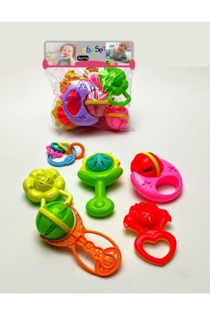 مجموعة من أطفال (MNZ-Baby Rattle Set) للأطفال - استخدام آمن - Papakudi
