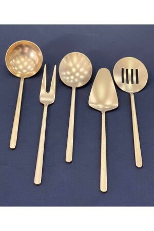 MNZ-Bahama 5 قطعة طائر التيتانيوم الذهب صلصة الخدمة مجموعة CMDİÇKK03 - BRONDOFF