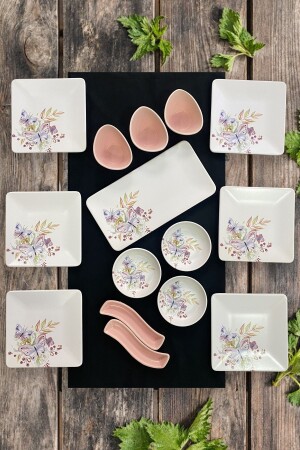 MNZ-Bahar 15 قطعة إعداد الإفطار لـ 6 أشخاص BHR15001 - Keramika