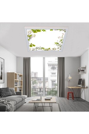 MNZ-Baharlım شمعية السقف-60x60-led-54watt-متعلقة بالسقف مصباح المنزل الإضاءة الحديثة غرفة المعيشة شمعيات-Uv GP-2025 - Gökyüzü Panel