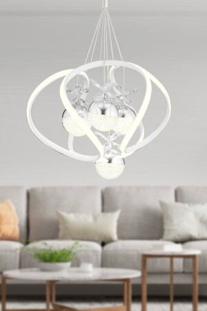 MNZ-Balca 4-piece White Chrome 3 Color 50 وات LED غرفة المعيشة الحديثة، القاعة، القاعة LED شمعة 4044-04-WH-CH - Apliqa