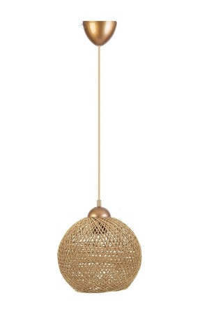 MNZ-Balle Wicker Pendant Lamp Ball شاندليير كابل ذهبية - Gökdağ Group