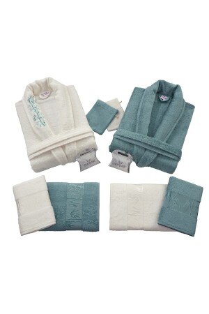 MNZ-Bamboo 10 Piece عائلية الحمام المجموعة الزيت كريم اللباس 8910111213150 - Nurpak