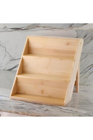 MNZ-Bamboo 3-طبقة قابلة للطي مع قفص الدرج مع قفص الدرج الدرج KBS123 - MİEN