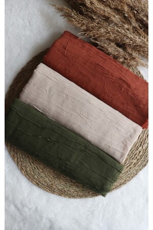 MNZ-Bamboo Crash Shawl مجموعة من 3 جيش الخضراء-البلاط-الحجر - Avzen