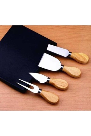 MNZ-Bamboo Handle Cheese Knife Set (4 كمبيوتر) بسبس4 - BALSA