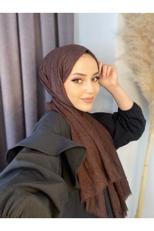 MNZ-Bamboo Kraş Shawl نيل-بamboo - Nilbutik