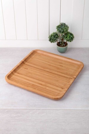 MNZ-Bamboo Lux 25cm مربع تقديم خدمة KR-2525 - Çavdar Group