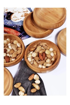 MNZ-Bamboo Snack Bowl عرض: 9 سم عمق: 2 سم PRA-8774461-270912 - TEKNO İSTANBUL