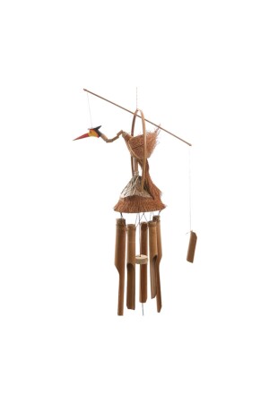 MNZ-Bamboo Wind Chime Vane مع طائر BRSHM000210 - BARIŞ
