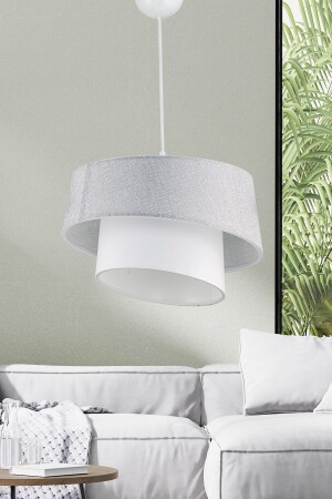 MNZ-Baret Gray 2 Tier Pendant Chandelier E505 - EvLight