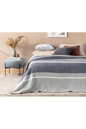 MNZ-Barleycorn Scotch غطاء واحد 150x200 سم سم سم البحرية الأزرق 10030000 - English Home