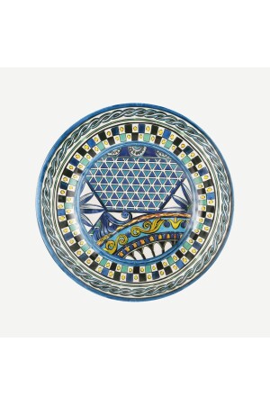 MNZ-Baroque Blue Melamine Breakfast Plate 21.5 سم بملل3 - Baci Milano