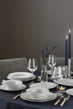 (MNZ-Başak) عشاء بلا شبكة مجموعة 51 قطعة BSK51YT00 - Kütahya Porselen