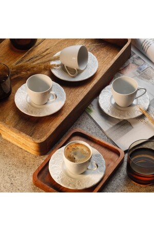 مخبز القهوة من MNZ-Başak. tblı 12 قطعة بدون تزيين Bsk12kt00 BSK12KT00 - Kütahya Porselen