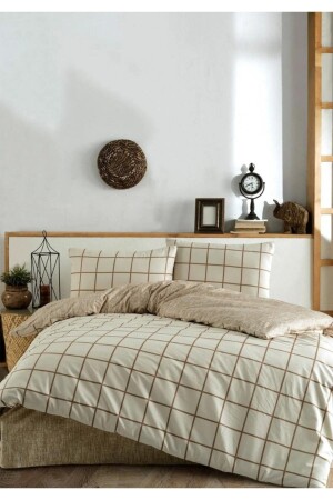 MNZ-Basic Golden Kare Line غطاء غطاء مزدوج BEJ0210639 TYCDLTQCHN168686844327896 - Sheri Home