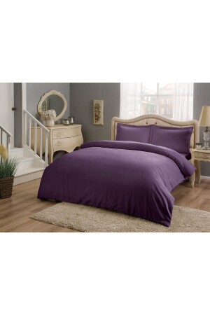 MNZ-Basic Satin Double Duvet Cover Set سكر 60179216 - Taç