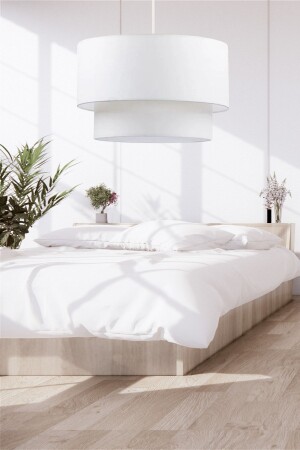 MNZ-Basis White Cake Pendant Lamp شمعة غرفة النوم غرفة الأطفال مدخل AAG999AH216 - Genel Markalar