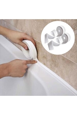 (MNZ-Bathroom) حوض الاستحمام الغطس (Sink Leak Proof Insulation Tape) الأبيض - Moda Pinkqueen
