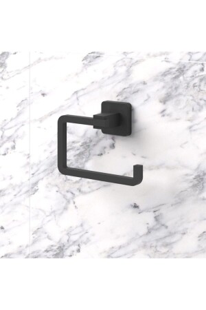 MNZ-Baymera Square ماتة سوداء حامل ورق الحمام - حامل ورق PRA-2209234-0285 - Genel Markalar