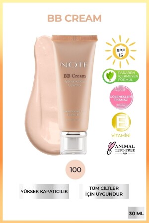 كريم MNZ-Bb 100 بورسلين كيسلر طبيعي مع تأثير رطوبائي SPF 15 Bb كريم - Note Cosmetics