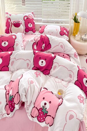 MNZ-Bear Panda طفل واحد غطاء غطاء غطاء مع ورقة مرنة، الطبيعي صحية القطن دبية طدي - Laliva