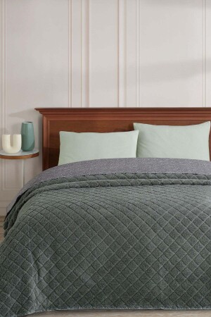 MNZ-Bedspread 2 Pieces واحد الينا أنثراسيت - Elart